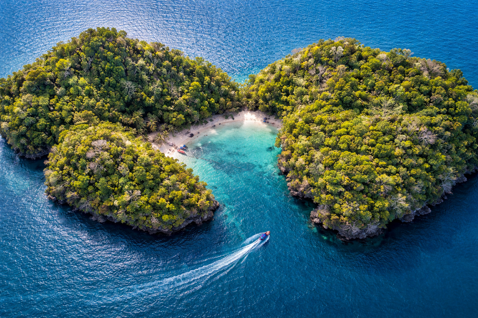 Ang Thong Marine Park aerial view of 42 limestone islands Gulf of Thailand national park